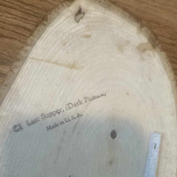 Rustic Bark Wall Plaque Jesus Christ The Last Supper Backus Mn - Picture 6 of 7